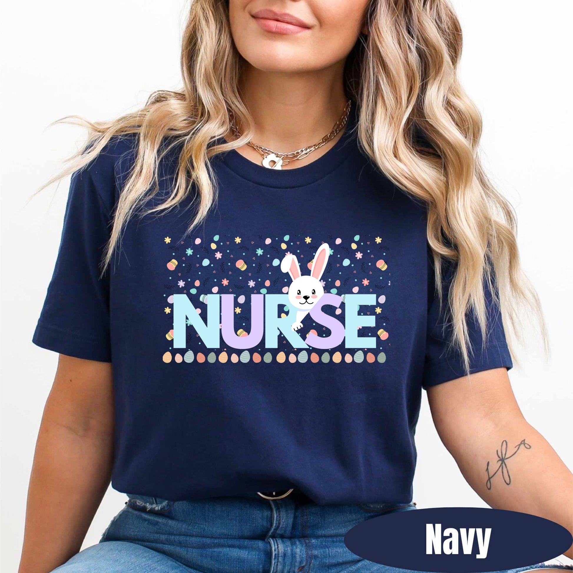 Cute Bunny Nurse Graphic Tee Perfect for Medical product