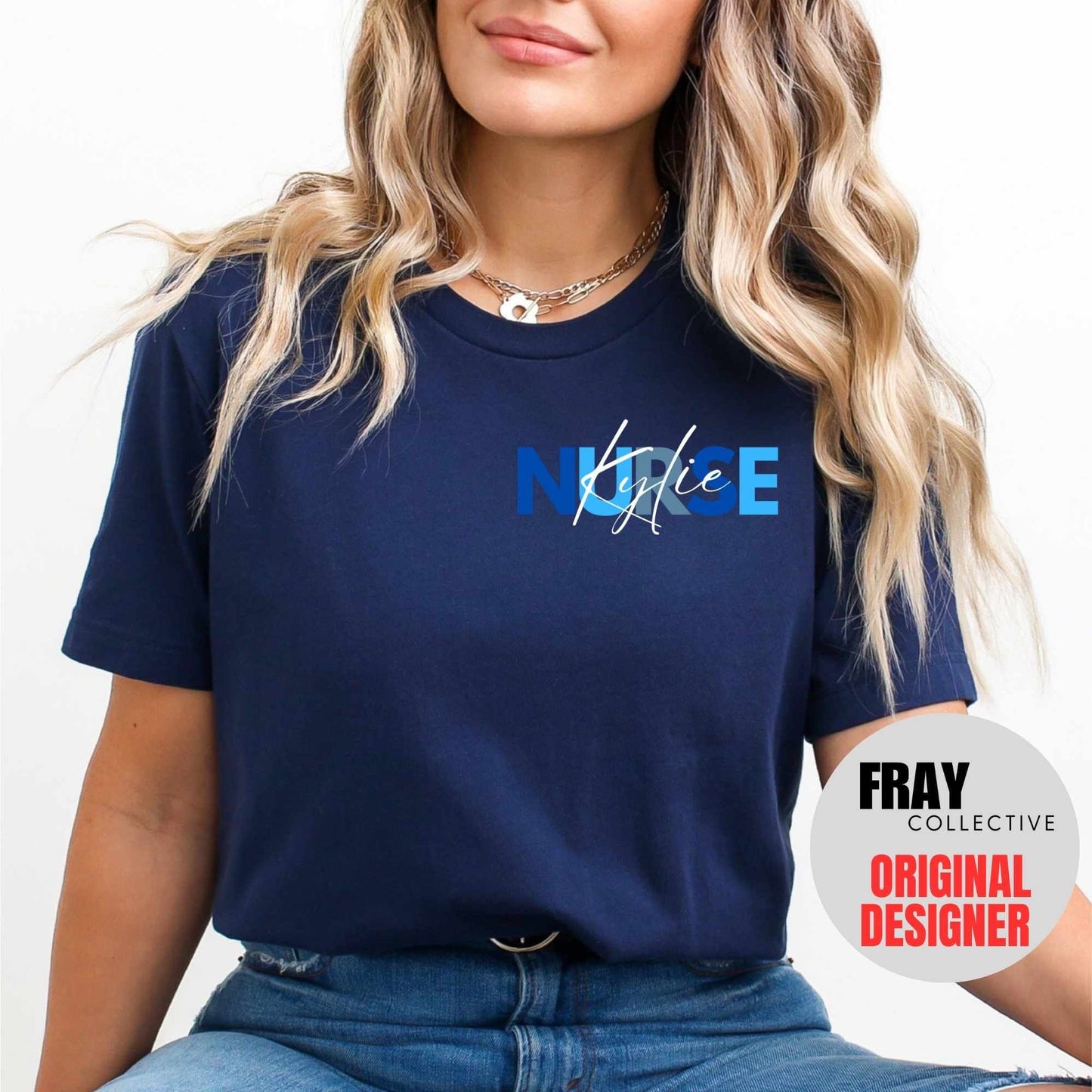 Cobalt Personalized Nurse Tee