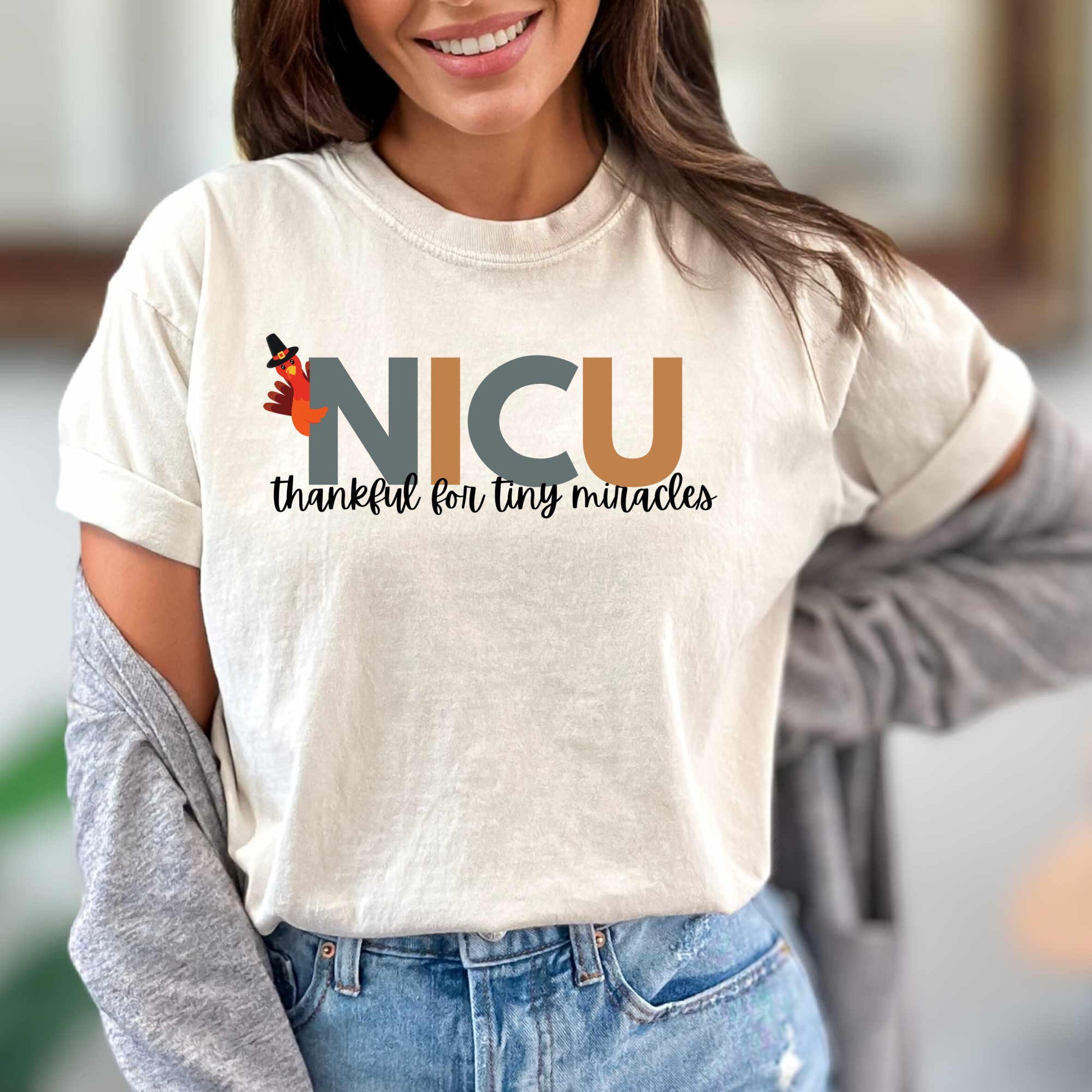 NICU Thanksgiving Nurse Shirt Comfort Colors Fall Nicu T-Shirt Neonatal Intensive Care Nurse Neonatal ICU Nurse Shirt Nicu Gift NICU Staff