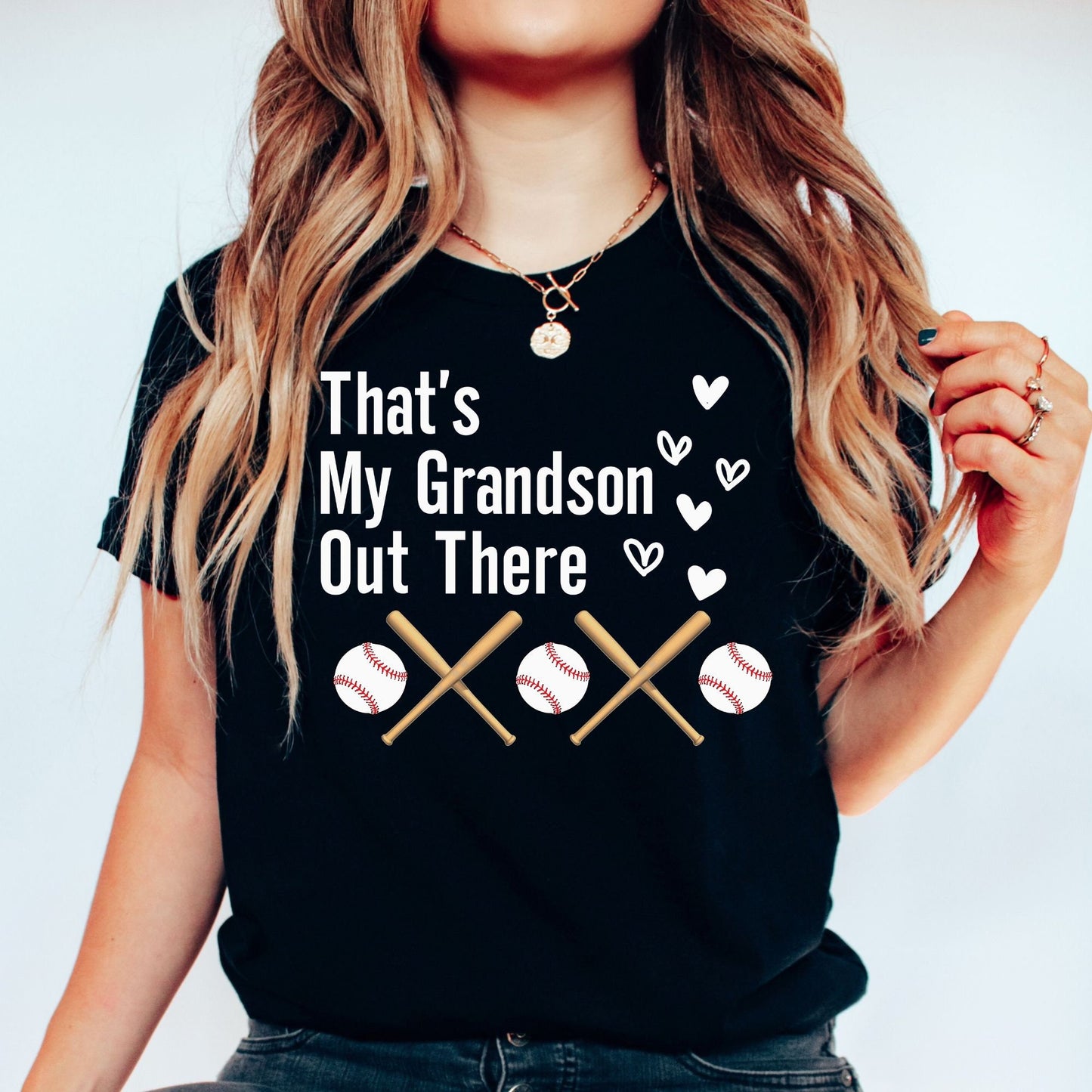 Baseball Grandma Shirt That's My Grandson Out There Mimi Tshirt Nana Gift Sports Tee Gigi Great Grandma Present Birthday Gift