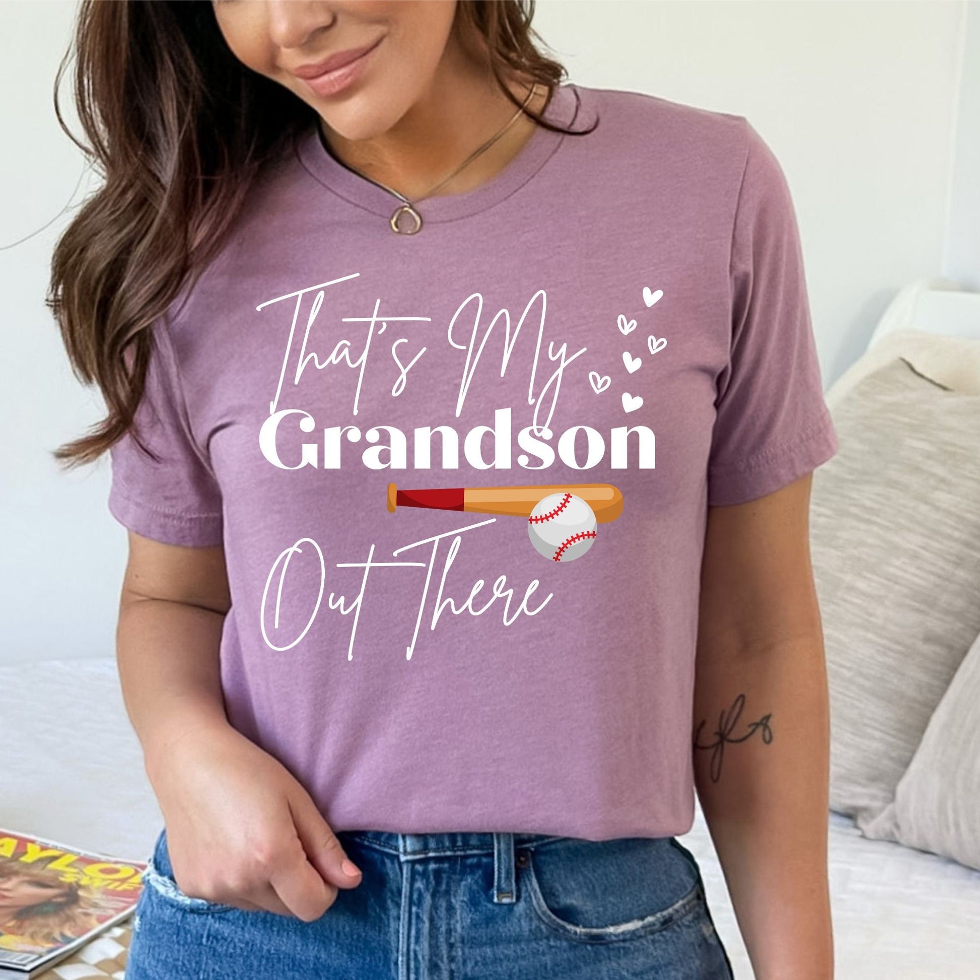 Baseball Grandma Shirt That's My Grandson Out There Mimi Tshirt Nana Gift Sports Tee Gigi Great Grandma Present Birthday Gift