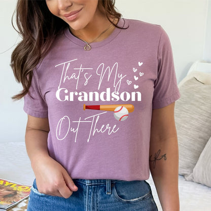 Baseball Grandma Shirt That's My Grandson Out There Mimi Tshirt Nana Gift Sports Tee Gigi Great Grandma Present Birthday Gift