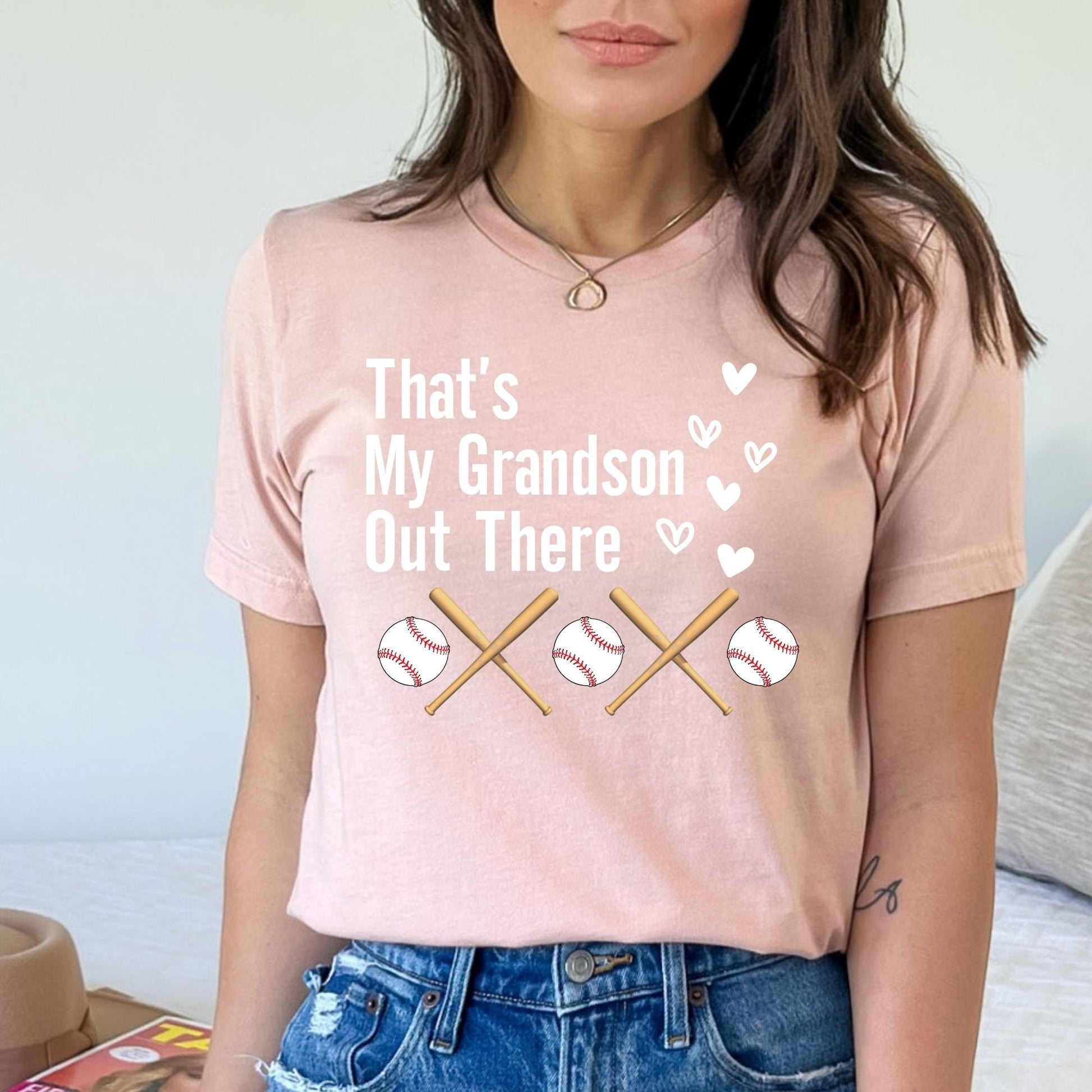 Baseball Grandma Shirt That's My Grandson Out There Mimi Tshirt Nana Gift Sports Tee Gigi Great Grandma Present Birthday Gift