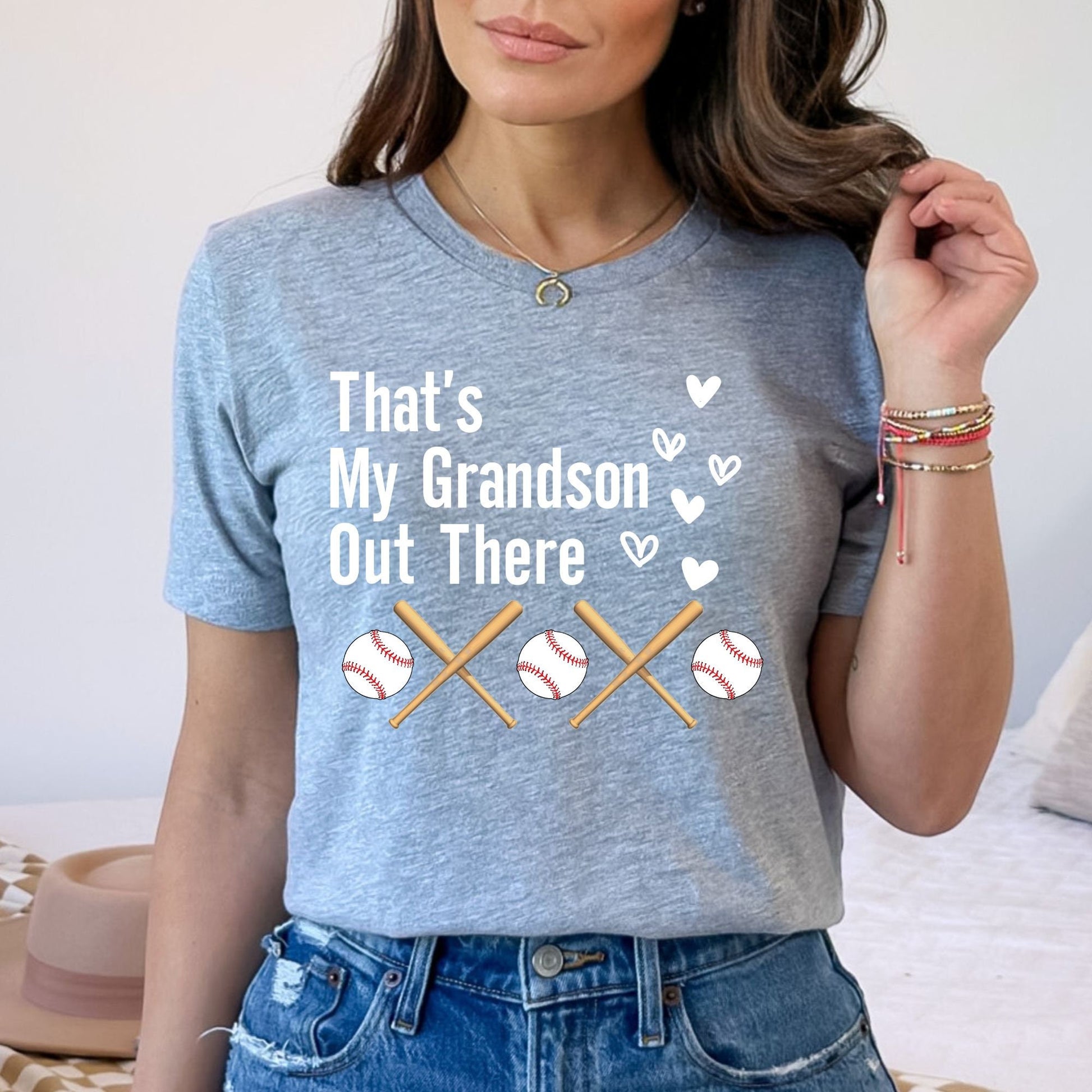 Baseball Grandma Shirt That's My Grandson Out There Mimi Tshirt Nana Gift Sports Tee Gigi Great Grandma Present Birthday Gift