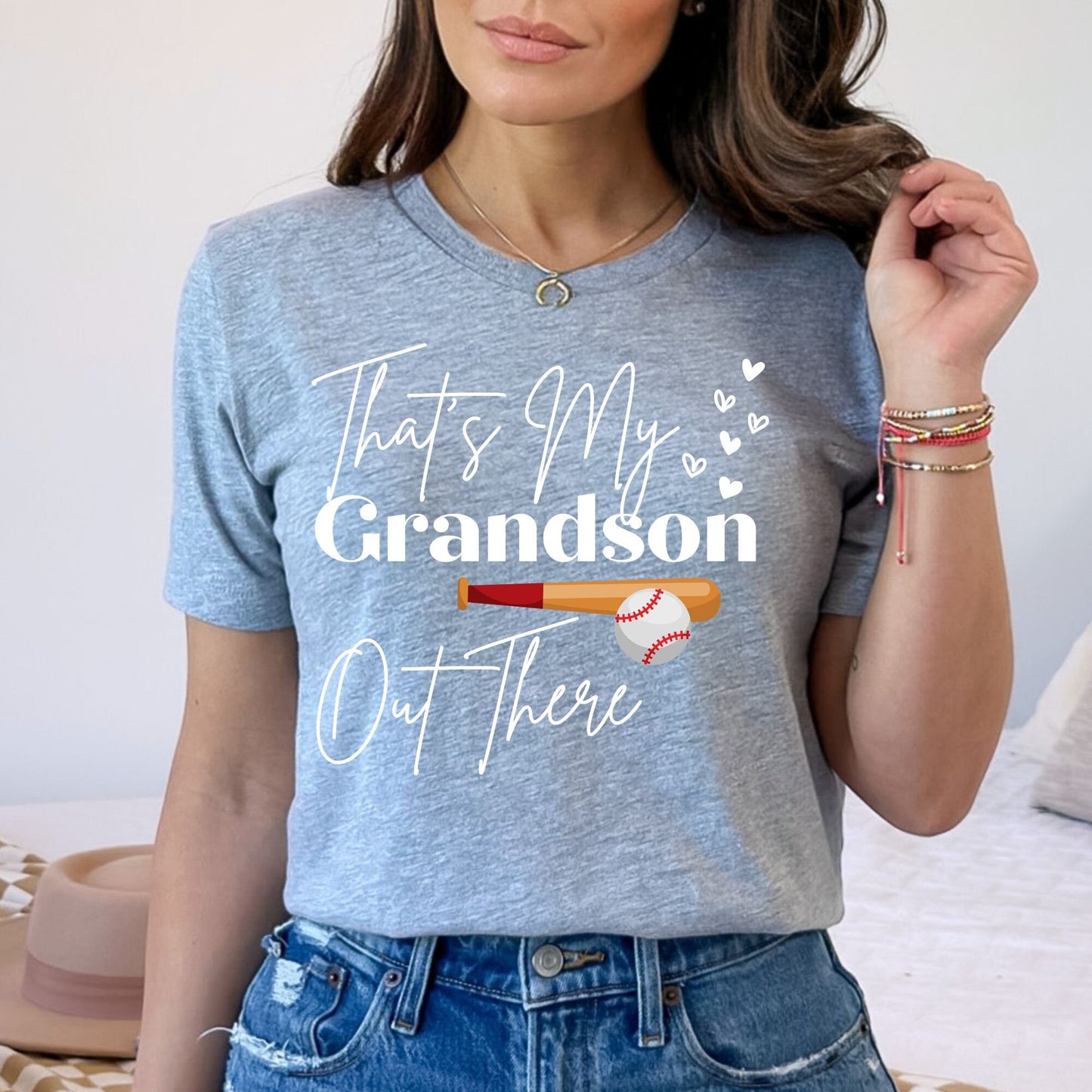 Baseball Grandma Shirt That's My Grandson Out There Mimi Tshirt Nana Gift Sports Tee Gigi Great Grandma Present Birthday Gift