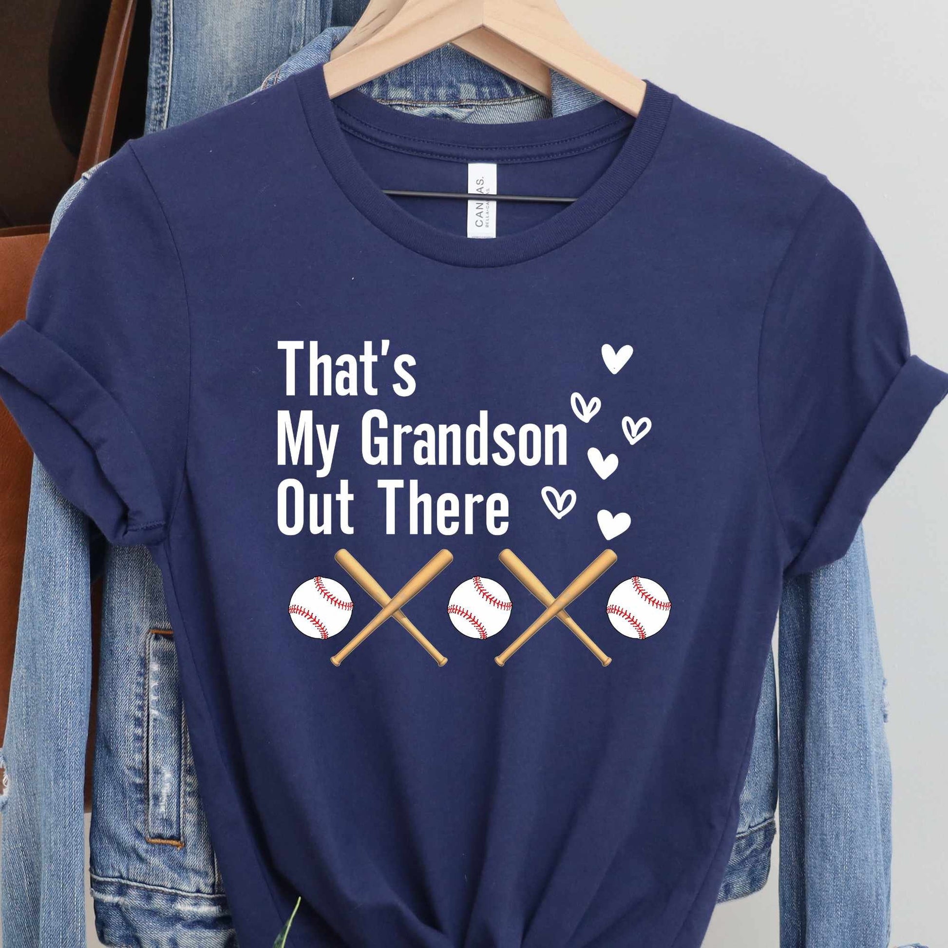 Baseball Grandma Shirt That's My Grandson Out There Mimi Tshirt Nana Gift Sports Tee Gigi Great Grandma Present Birthday Gift
