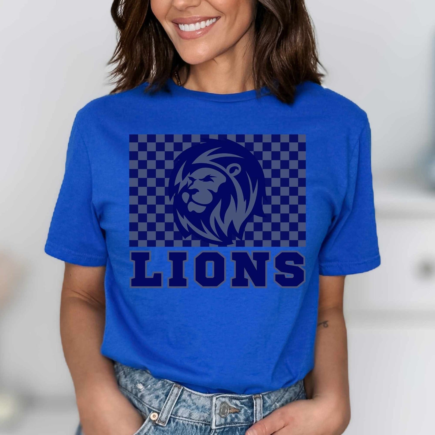 Lions Shirt Lions Collegiate Shirt Lions Tee Lions Mascot Tshirt Lions Football Shirt Lions Basketball Team Mom School Spirit Detroit Tee