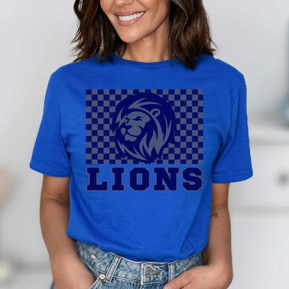 Lions Shirt Lions Collegiate Shirt Lions Tee Lions Mascot Tshirt Lions Football Shirt Lions Basketball Team Mom School Spirit Detroit Tee