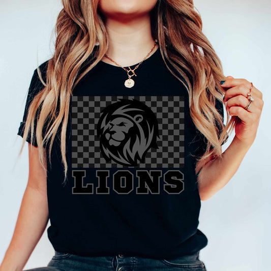 Lions Shirt Lions Collegiate Shirt Lions Tee Lions Mascot Tshirt Lions Football Shirt Lions Basketball Team Mom School Spirit Detroit Tee