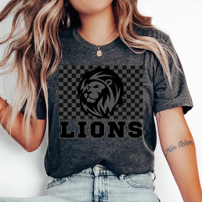 Lions Shirt Lions Collegiate Shirt Lions Tee Lions Mascot Tshirt Lions Football Shirt Lions Basketball Team Mom School Spirit Detroit Tee