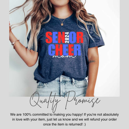 Senior Cheer Mom Shirt Class of 2025 Mama T-Shirt Cheerleading Gifts Cheer Mama Senior Mama Tee Senior Season Sport Mom Senior Gift for Mom