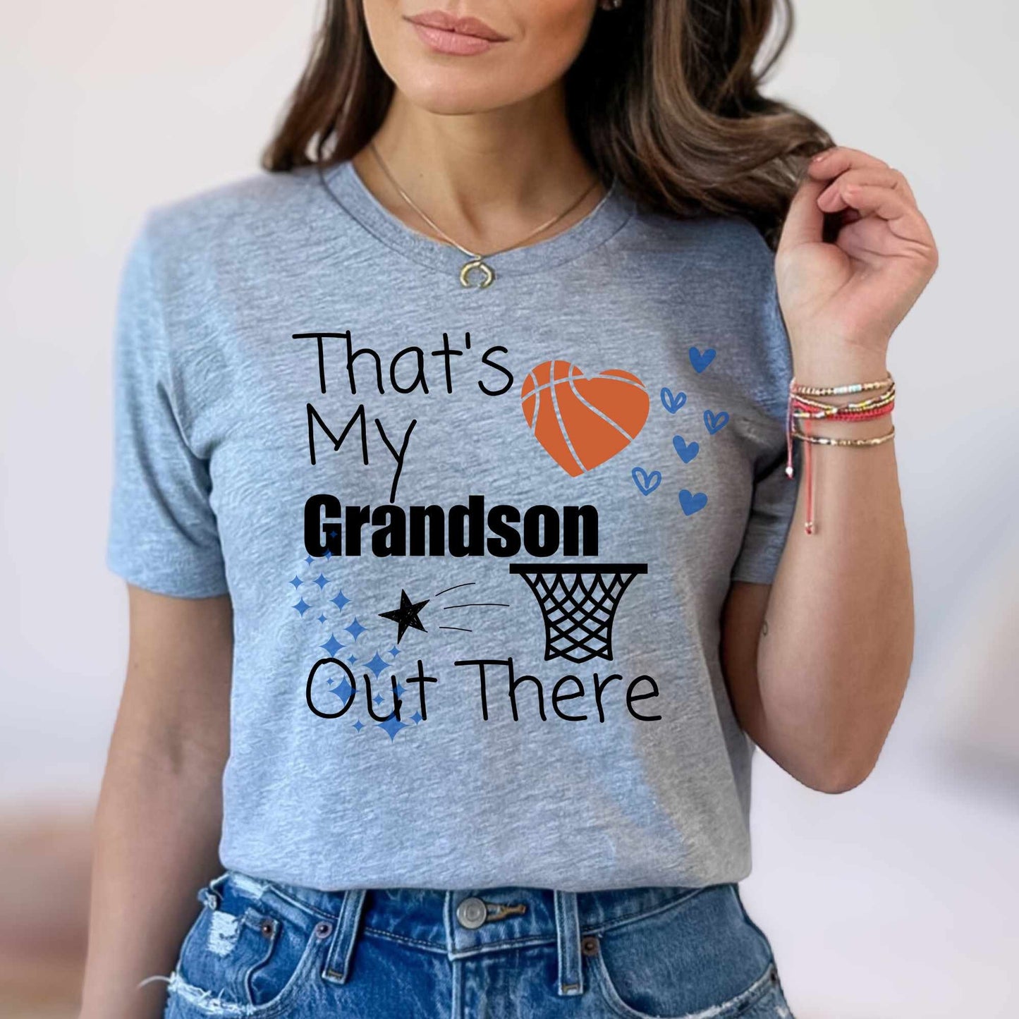Thats My Grandson Basketball Shirt Grandma Shirt Youth Basketball Tee Grandson Shirt Nana Gift Gigi Gift Sports Tee Grandma Birthday Gift