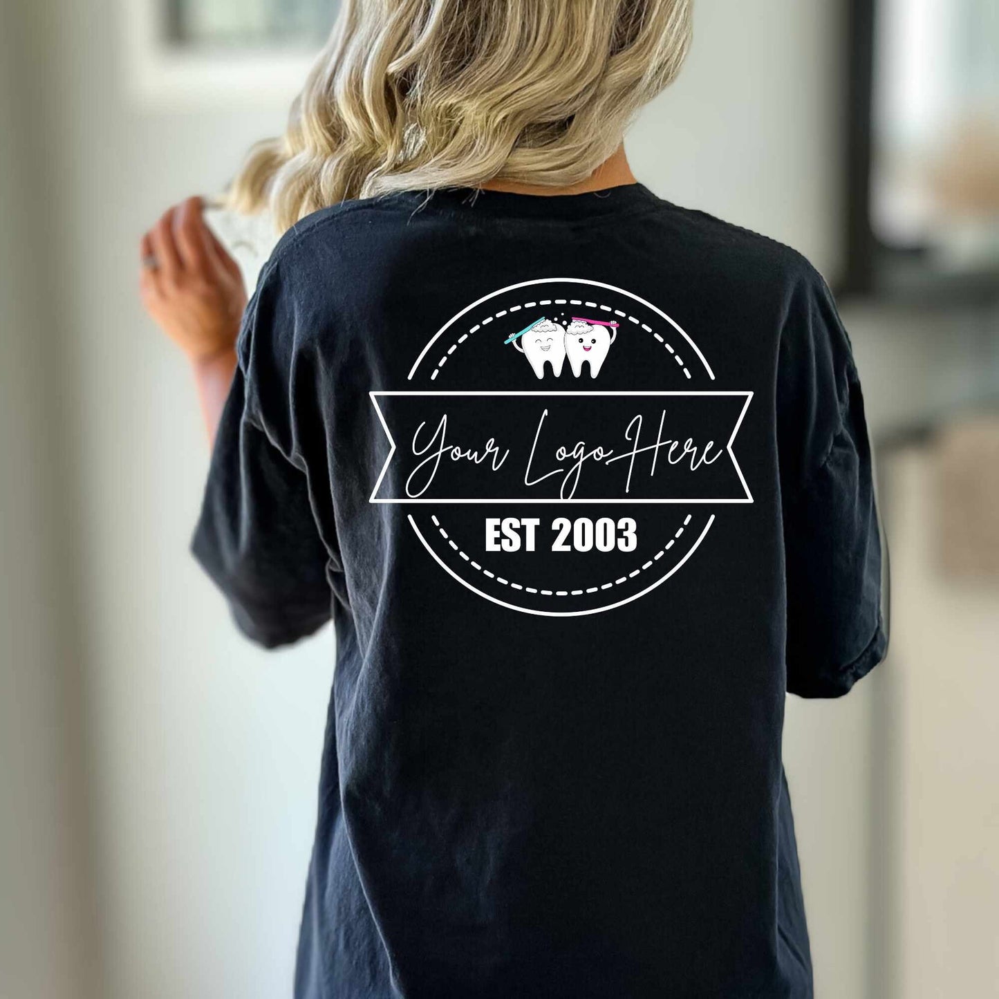 Dental Team Shirt | Dentist Office T=Shirt | Custom Logo Comfort Colors Tee
