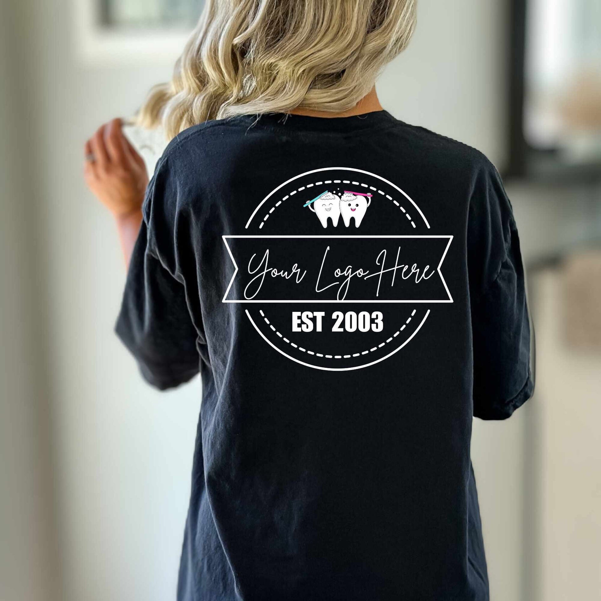 Dental Team Shirt | Dentist Office T=Shirt | Custom Logo Comfort Colors Tee