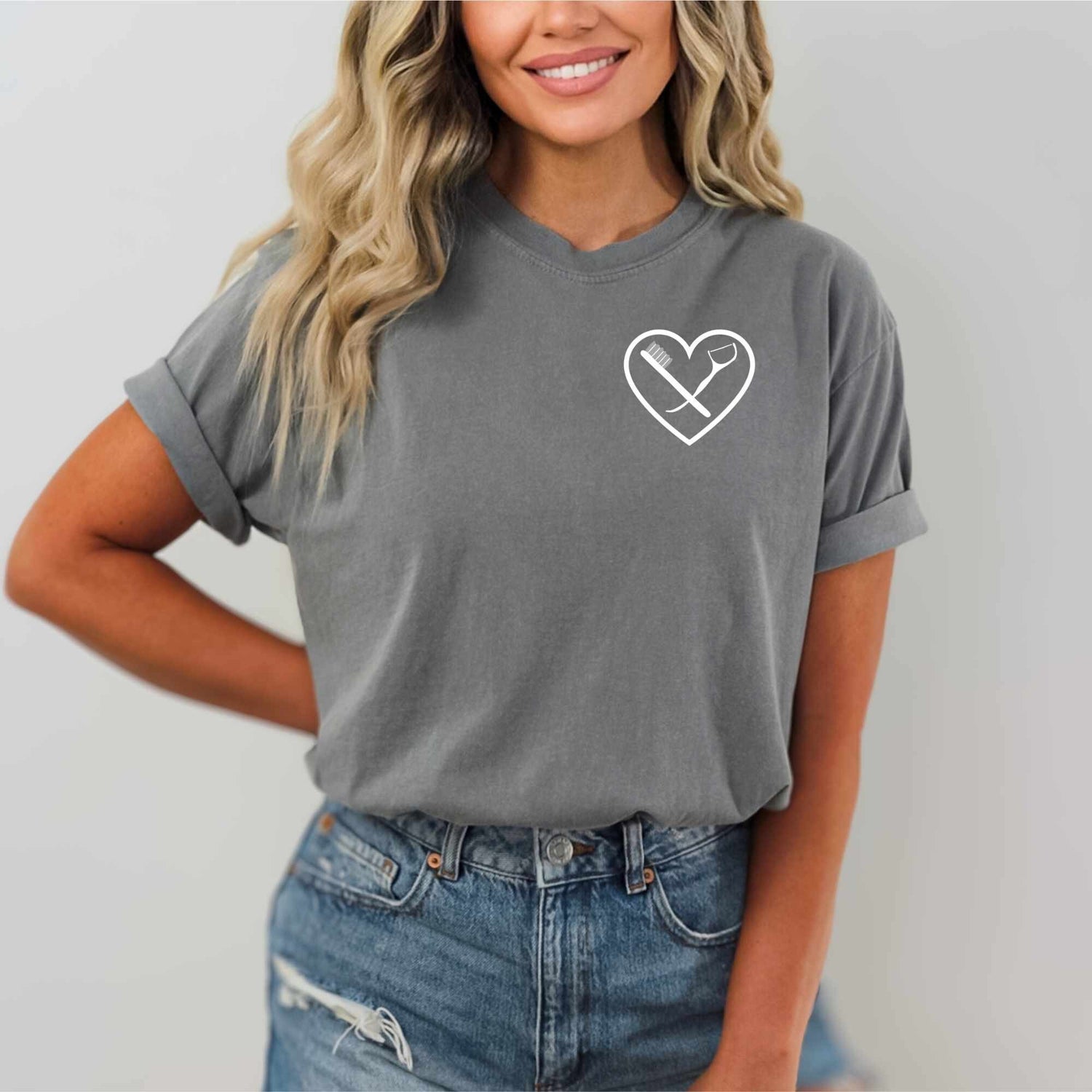 Dental Team Shirt | Dentist Office T=Shirt | Custom Logo Comfort Colors Tee