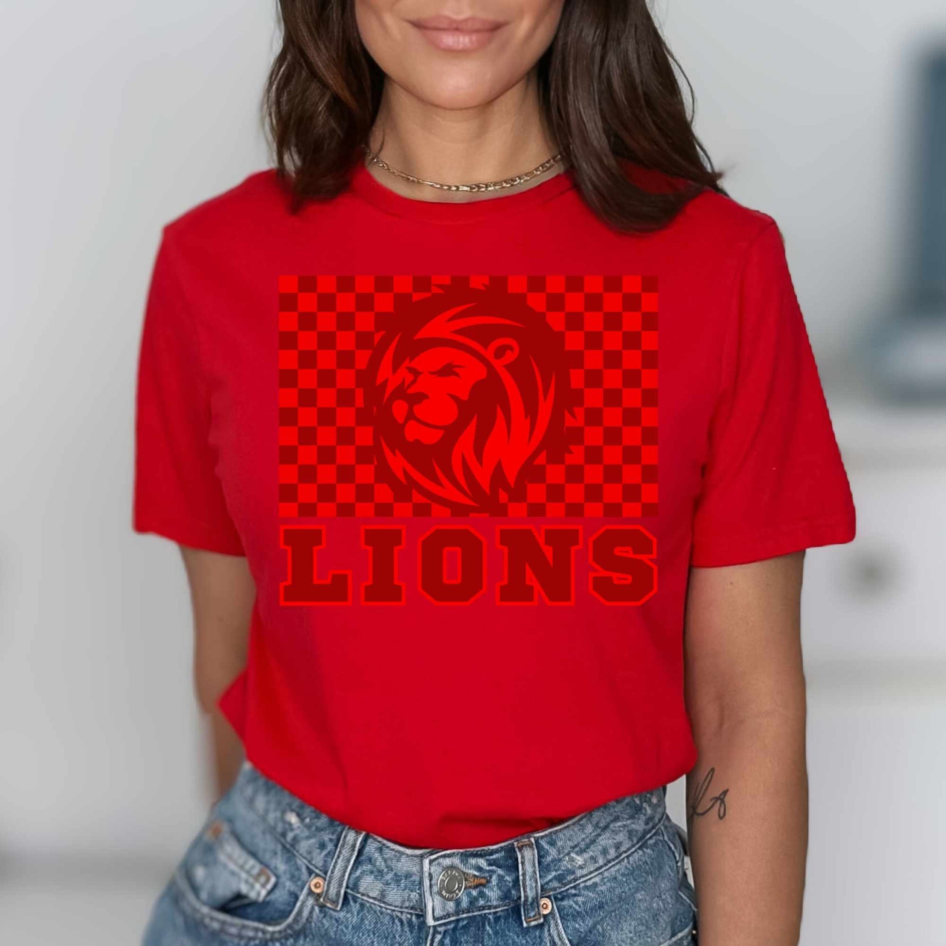 Lions Shirt Lions Collegiate Shirt Lions Tee Lions Mascot Tshirt Lions Football Shirt Lions Basketball Team Mom School Spirit Detroit Tee