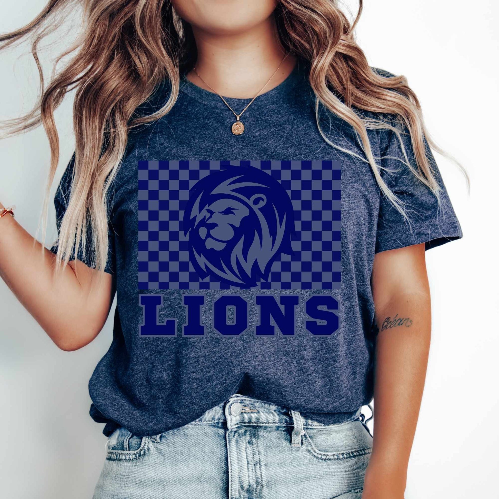 Lions Shirt Lions Collegiate Shirt Lions Tee Lions Mascot Tshirt Lions Football Shirt Lions Basketball Team Mom School Spirit Detroit Tee