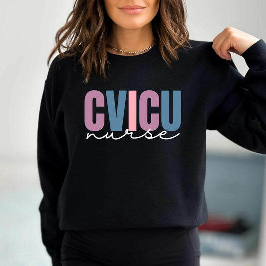 CVICU Nurse Sweatshirt Cardiac RN Sweatshirt Cardiac Nursing Anatomical Heart Human Heart CVICU Crewneck Gift for Cvicu Nurse Critical Care