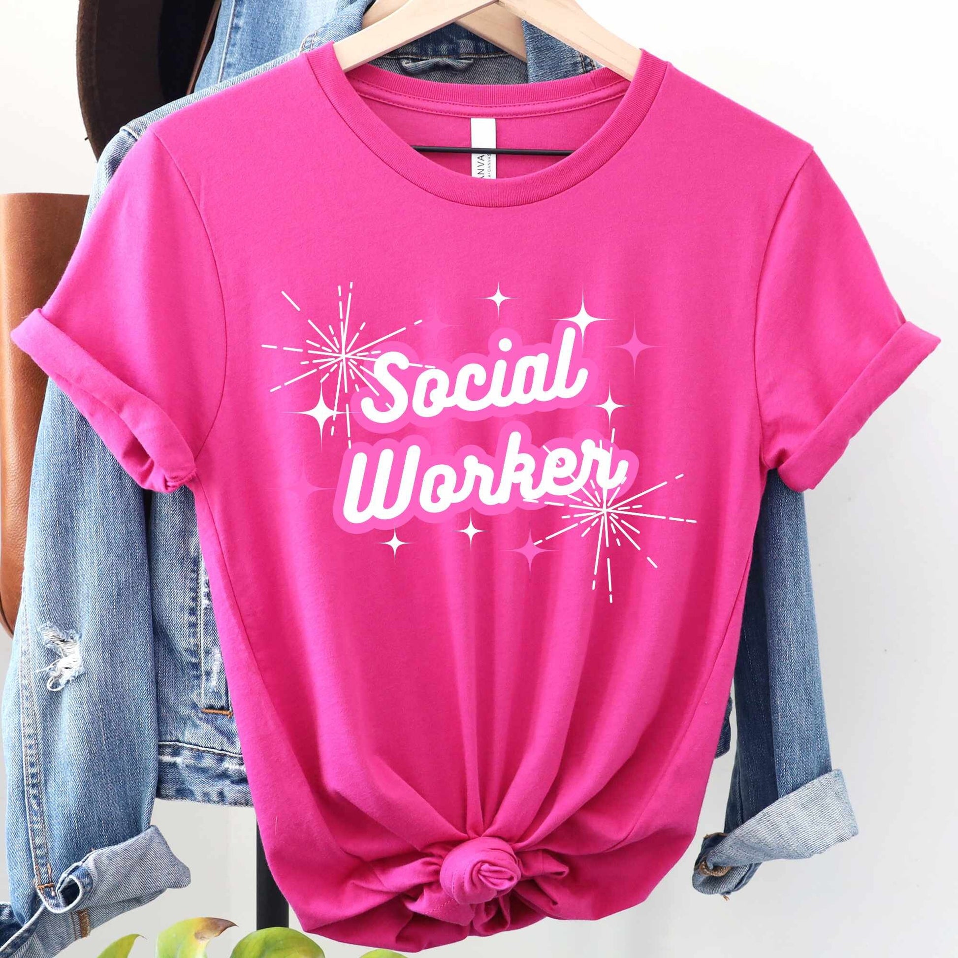 Social Worker T Shirt Gift For School Social Worker TShirt lmsw Shirt Trendy Pink Tee Cute SW Shirts Social Work Month Teacher Appreciation