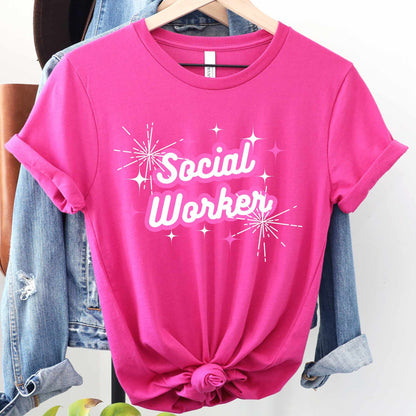 Social Worker T Shirt Gift For School Social Worker TShirt lmsw Shirt Trendy Pink Tee Cute SW Shirts Social Work Month Teacher Appreciation
