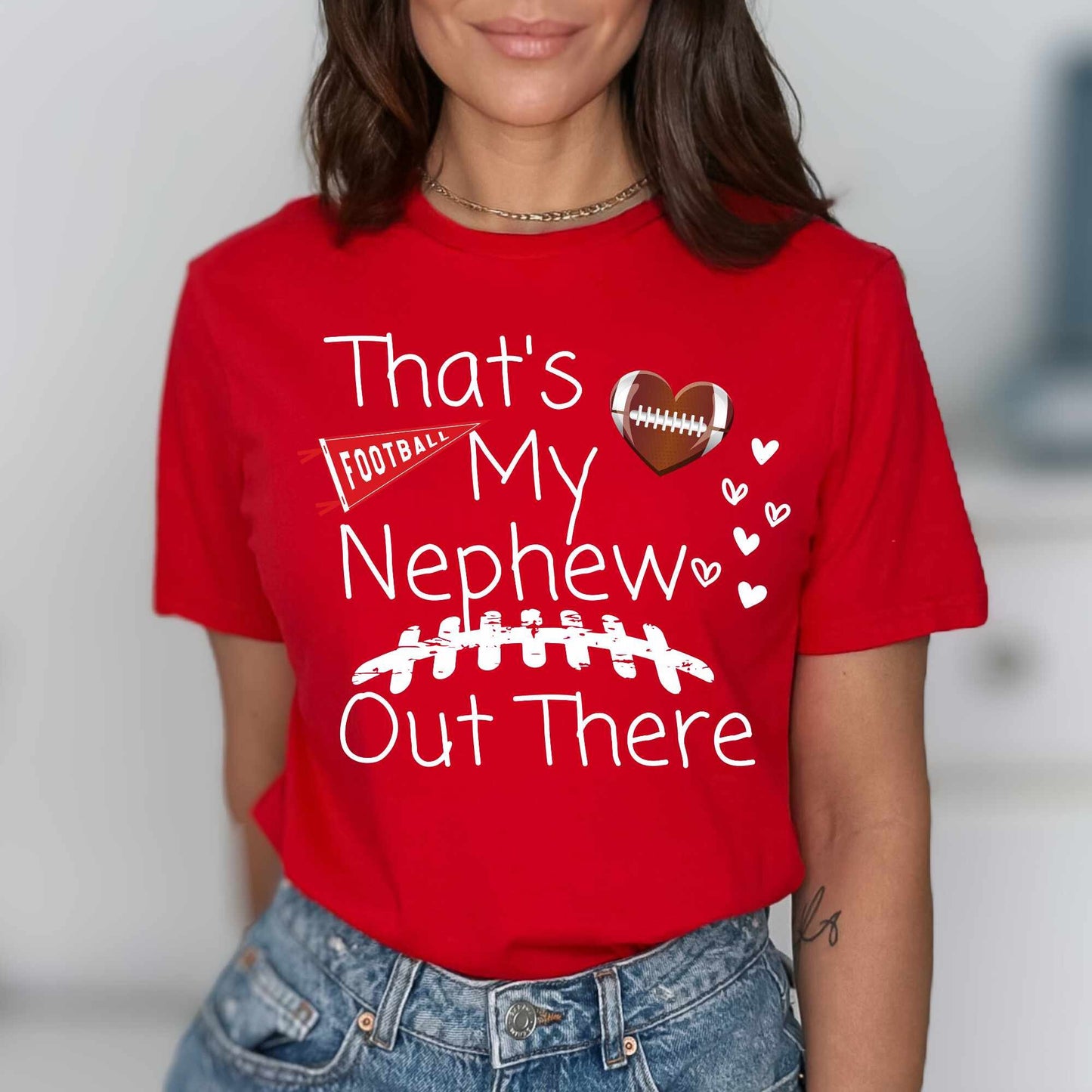 Football Aunt Shirt Football Uncle Shirt That’s My Nephew Football Family Biggest Fan Football Game Day Shirts