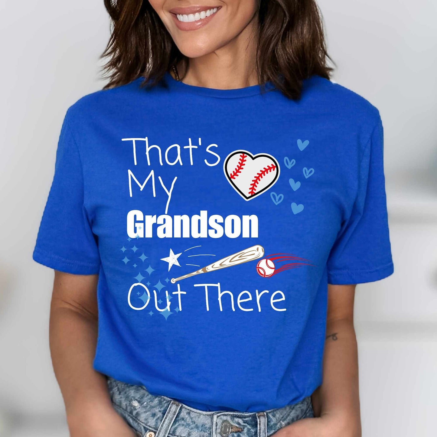 That's My Grandson Out There Baseball Shirt | Proud Baseball Grandma Tee | Game Day Grandparent TShirt | Sports Fan Family Gift
