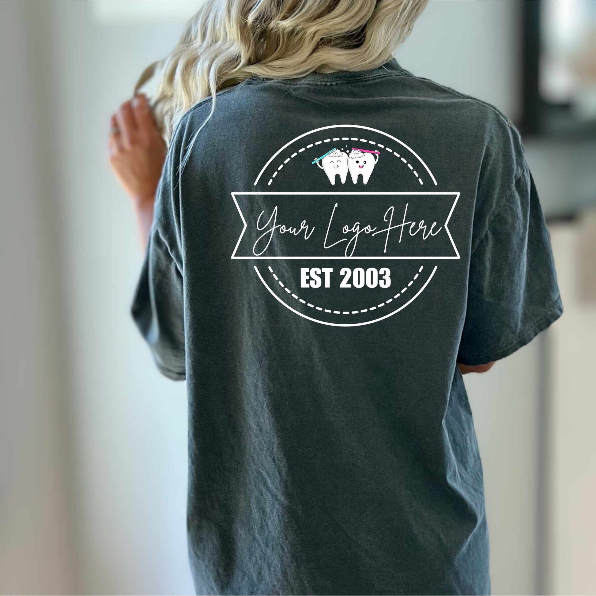 Dental Team Shirt | Dentist Office T=Shirt | Custom Logo Comfort Colors Tee