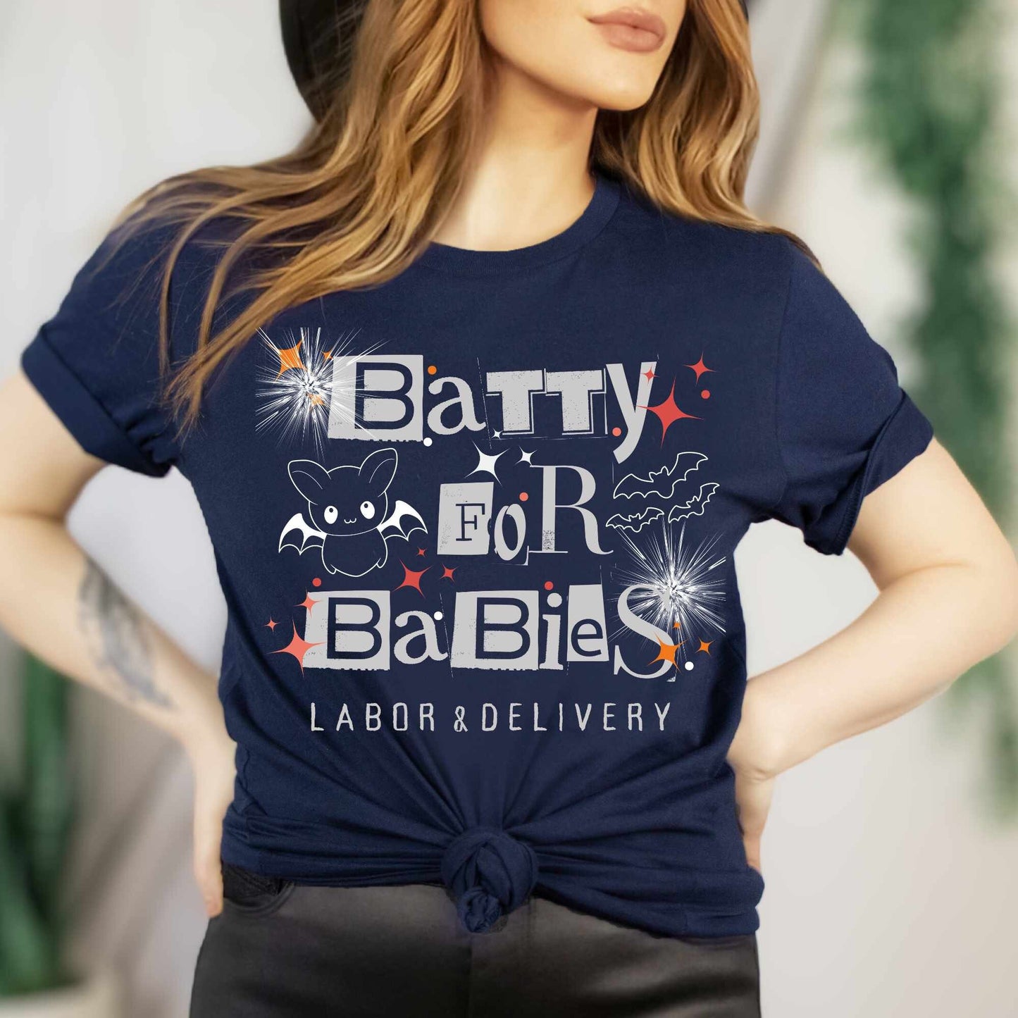 Labor and Delivery Nurse Halloween Shirt Batty for Babies L&D Nurse Spooky Nurse Tee Boo Boo Crew L D Nursing Aid Tech Tshirts