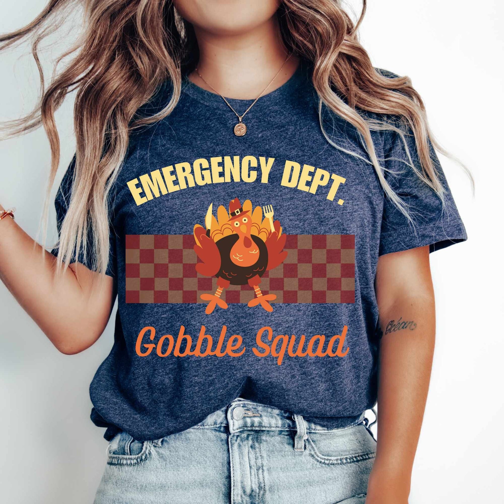 Gobble Squad ER Shirt – Thanksgiving ED Staff Tee | Funny Nurse & Tech Turkey Tee | Emergency Department Holiday Shirt | Fall Hospital Gift
