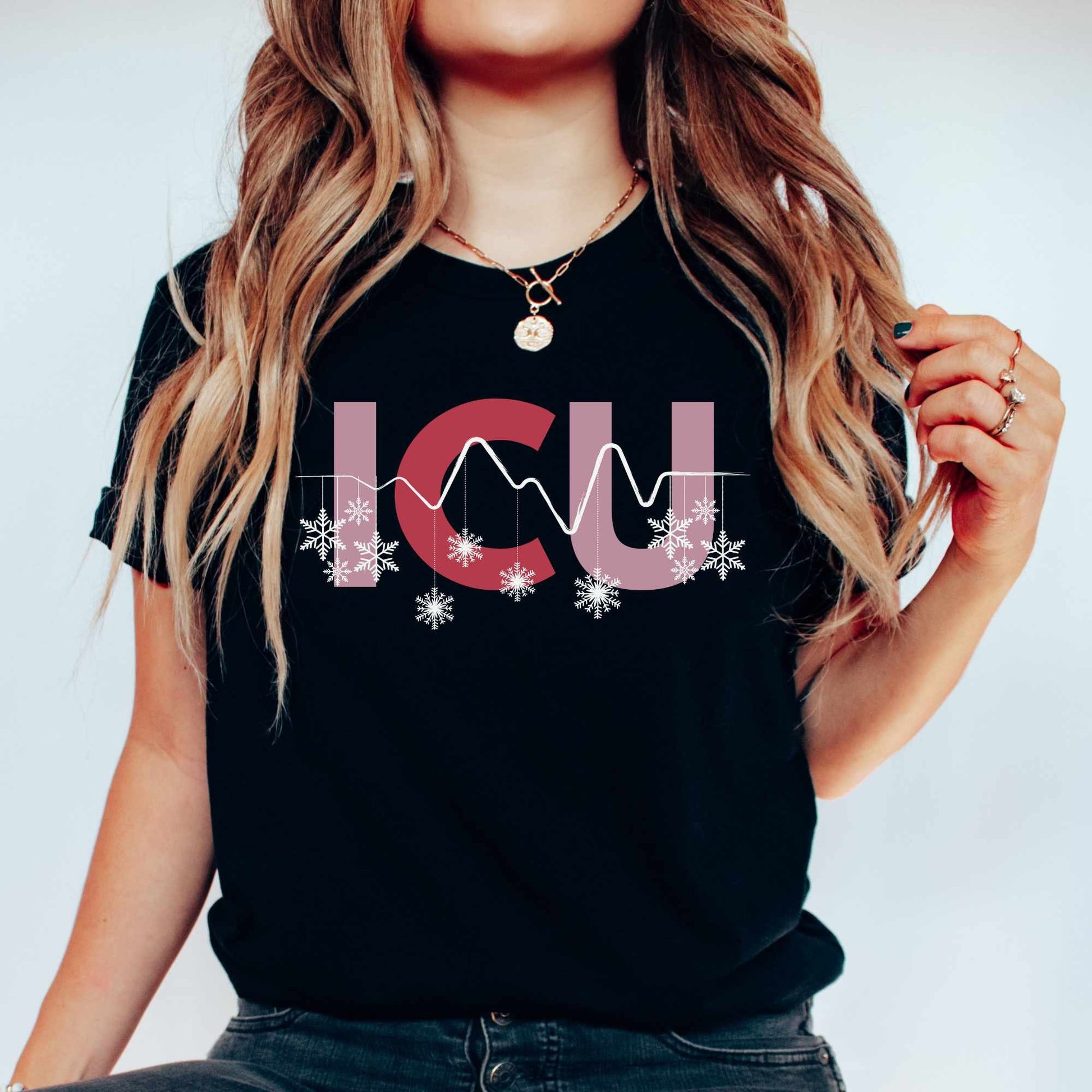 ICU Nurse Shirt ICU Nurse ICU Christmas Shirt Intensive Care Unit Retro Nurse Christmas Tee Retro Rn Santa Shirt Nursing Christmas Shirts