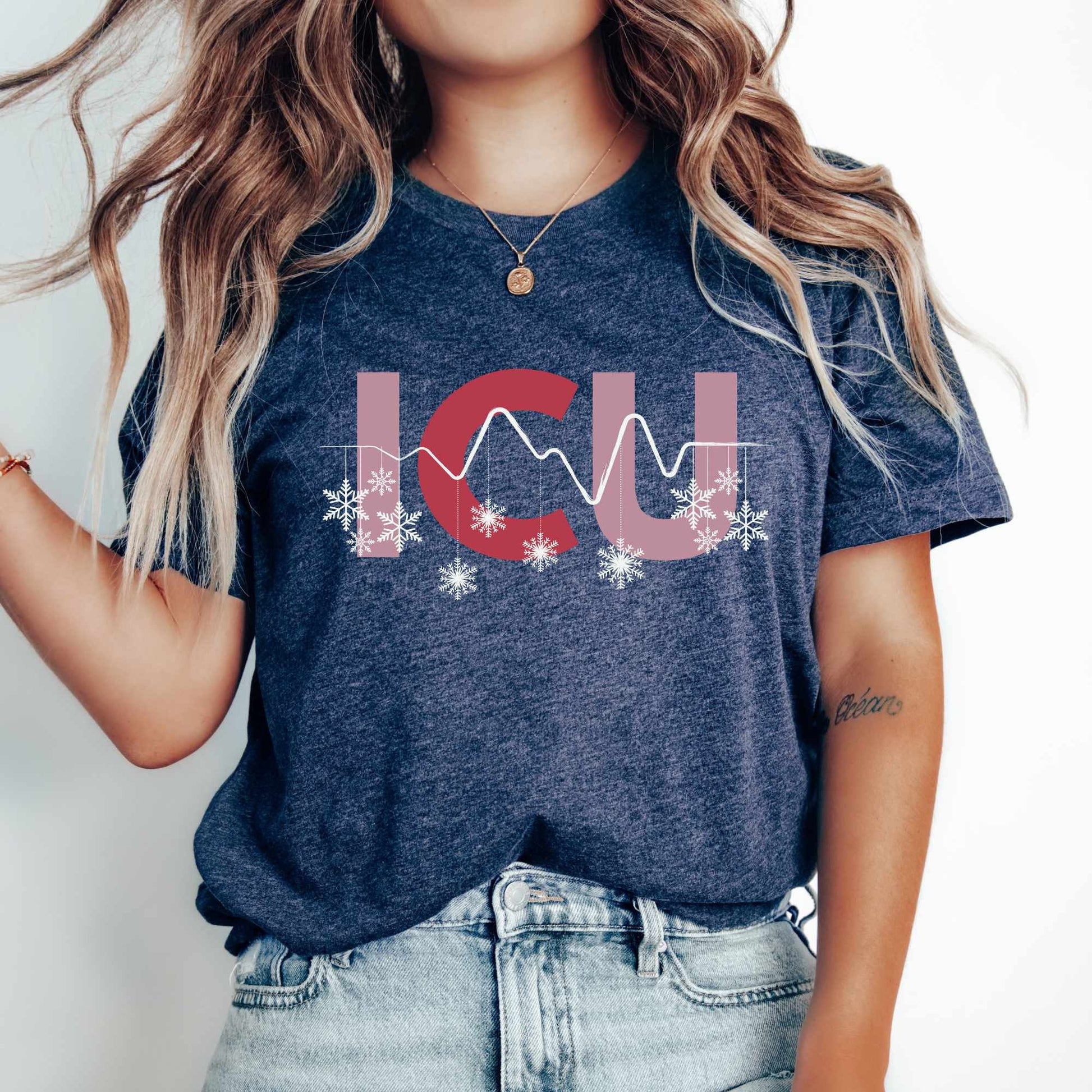 ICU Nurse Shirt ICU Nurse ICU Christmas Shirt Intensive Care Unit Retro Nurse Christmas Tee Retro Rn Santa Shirt Nursing Christmas Shirts