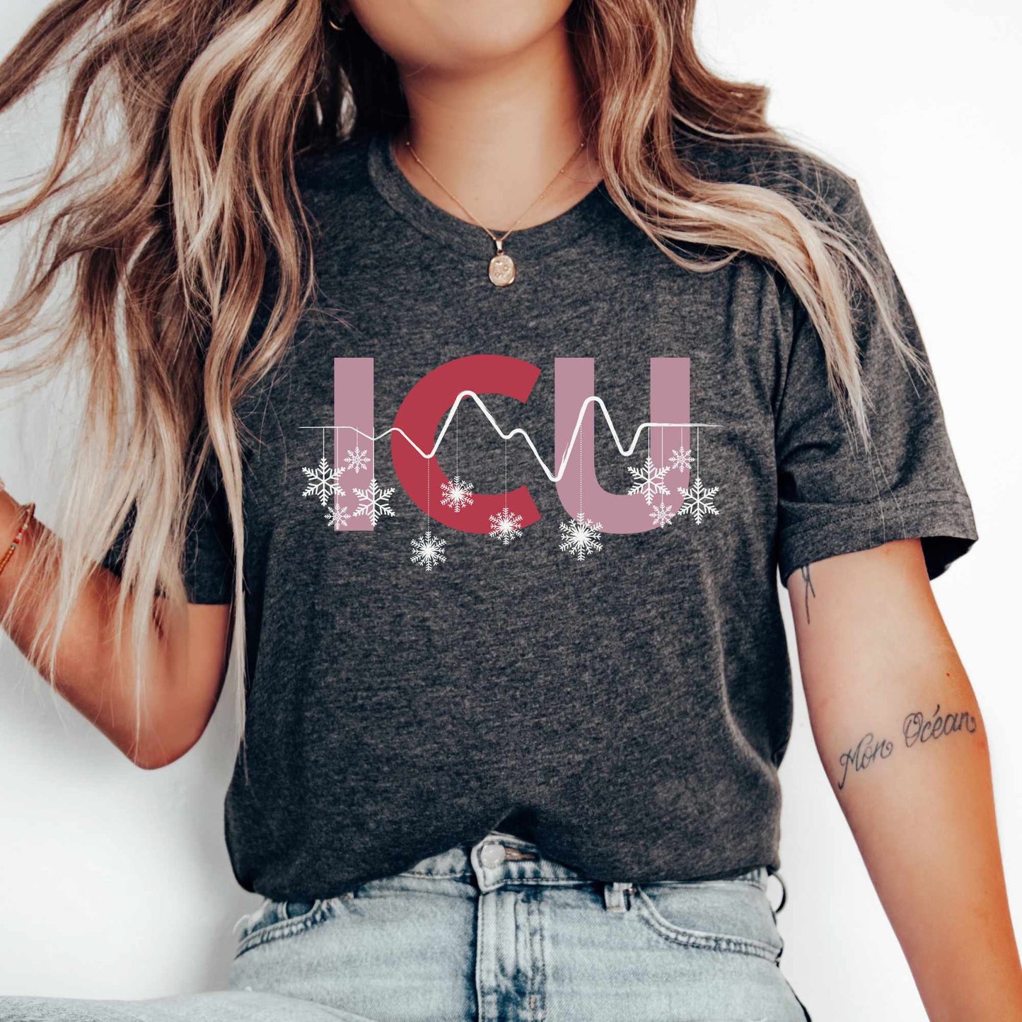 ICU Nurse Shirt ICU Nurse ICU Christmas Shirt Intensive Care Unit Retro Nurse Christmas Tee Retro Rn Santa Shirt Nursing Christmas Shirts