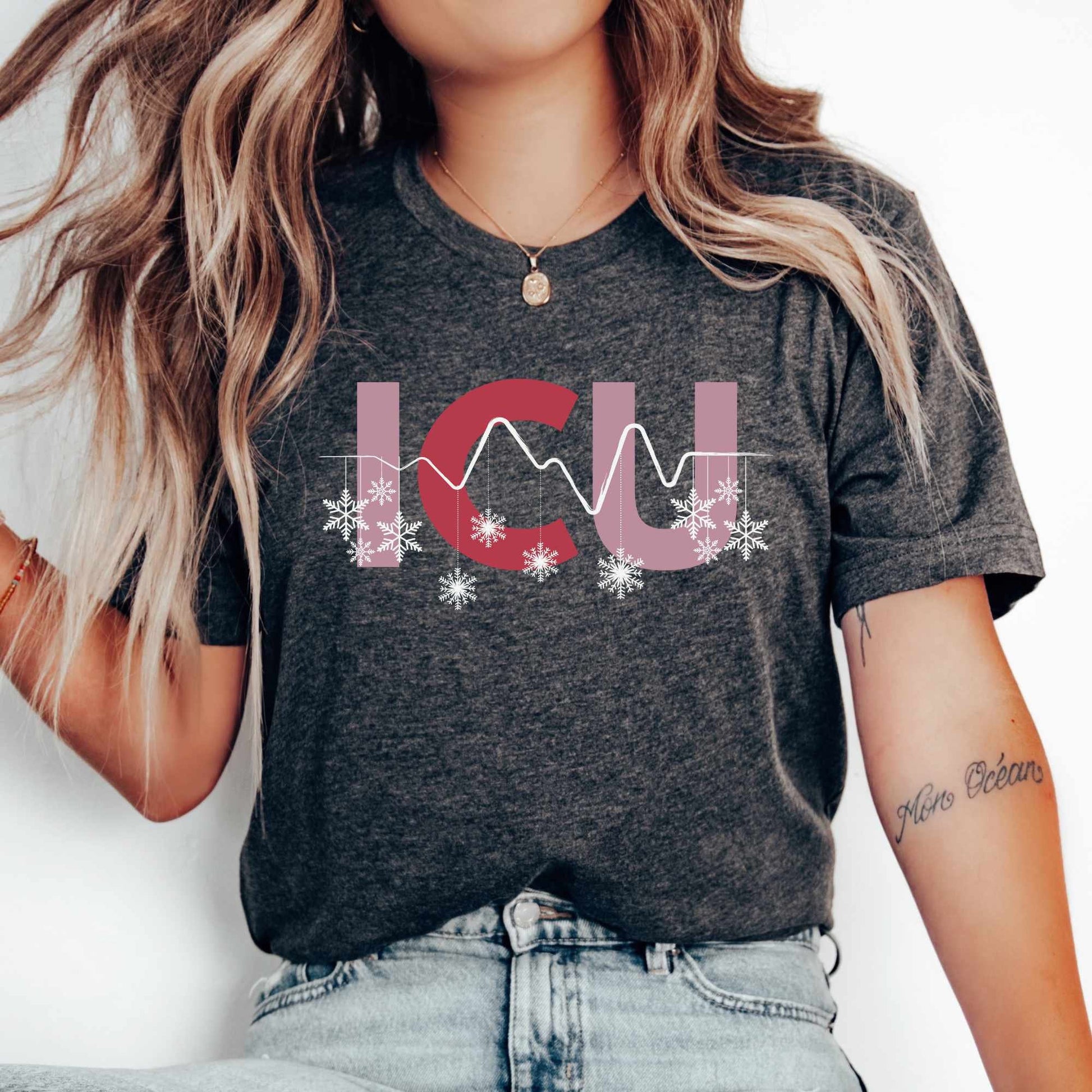 ICU Nurse Shirt ICU Nurse ICU Christmas Shirt Intensive Care Unit Retro Nurse Christmas Tee Retro Rn Santa Shirt Nursing Christmas Shirts