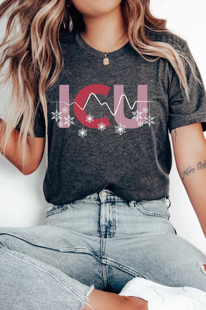 ICU Nurse Shirt ICU Nurse ICU Christmas Shirt Intensive Care Unit Retro Nurse Christmas Tee Retro Rn Santa Shirt Nursing Christmas Shirts
