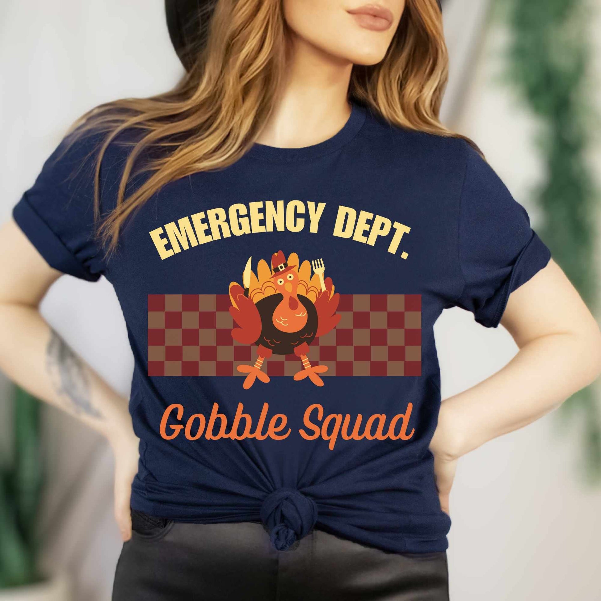 Gobble Squad ER Shirt – Thanksgiving ED Staff Tee | Funny Nurse & Tech Turkey Tee | Emergency Department Holiday Shirt | Fall Hospital Gift