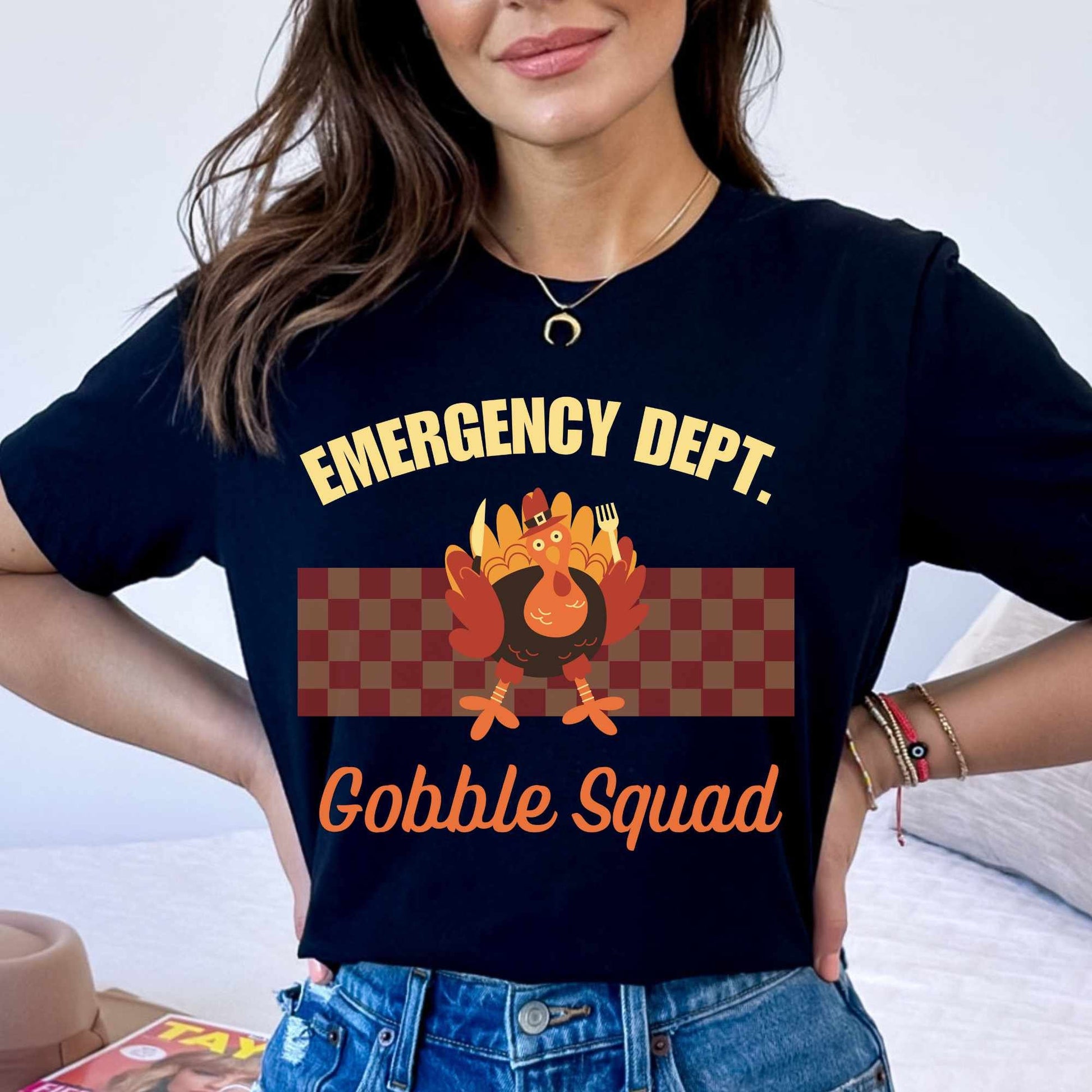 Gobble Squad ER Shirt – Thanksgiving ED Staff Tee | Funny Nurse & Tech Turkey Tee | Emergency Department Holiday Shirt | Fall Hospital Gift