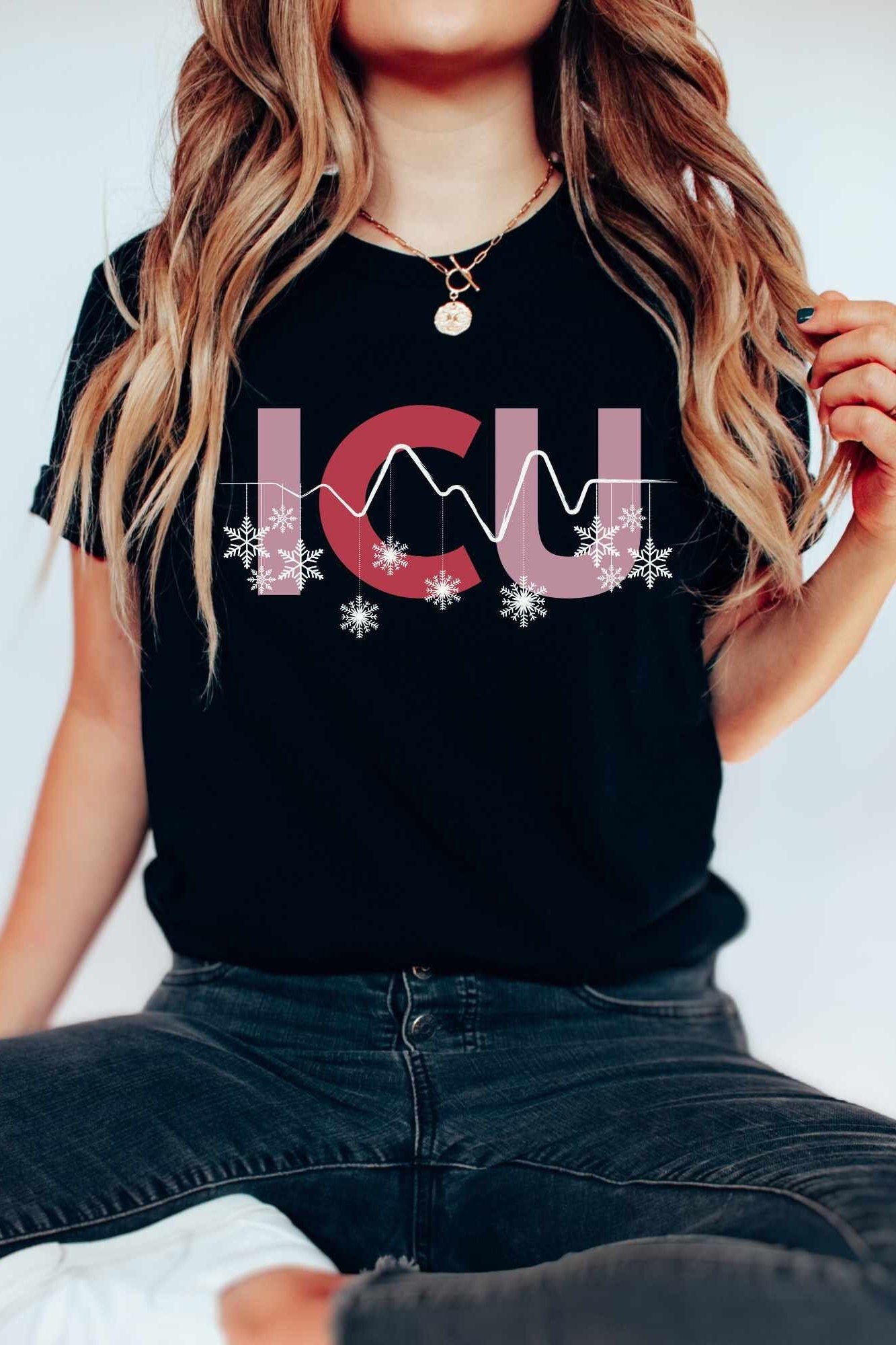 ICU Nurse Shirt ICU Nurse ICU Christmas Shirt Intensive Care Unit Retro Nurse Christmas Tee Retro Rn Santa Shirt Nursing Christmas Shirts