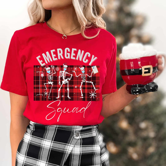 Emergency Department Christmas Shirt | ER Nurse Skeleton T-shirt