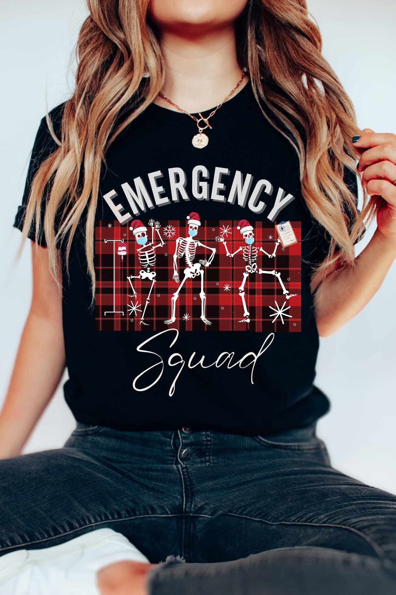 Emergency Department Christmas Shirt | ER Nurse Skeleton T-shirt