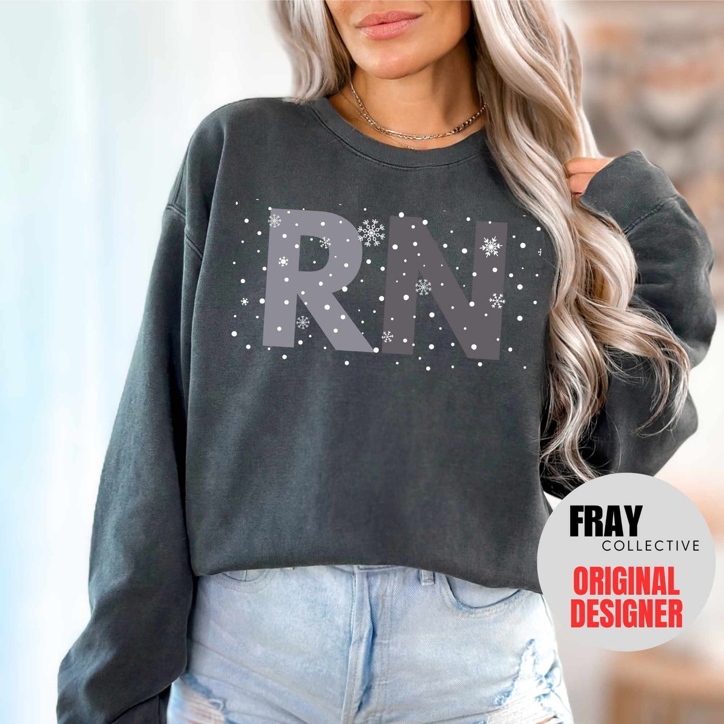 RN Sweatshirt Comfort Colors Registered Nurse Sweatshirt Nurse Christmas Gift RN Sweater Nursing School Sweater Gift For RN Christmas Gift