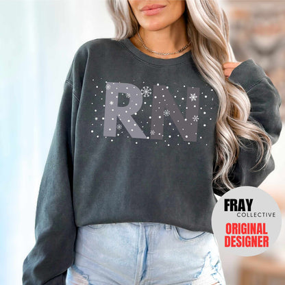 RN Sweatshirt Comfort Colors Registered Nurse Sweatshirt Nurse Christmas Gift RN Sweater Nursing School Sweater Gift For RN Christmas Gift