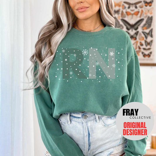 RN Sweatshirt Comfort Colors Registered Nurse Sweatshirt Nurse Christmas Gift RN Sweater Nursing School Sweater Gift For RN Christmas Gift
