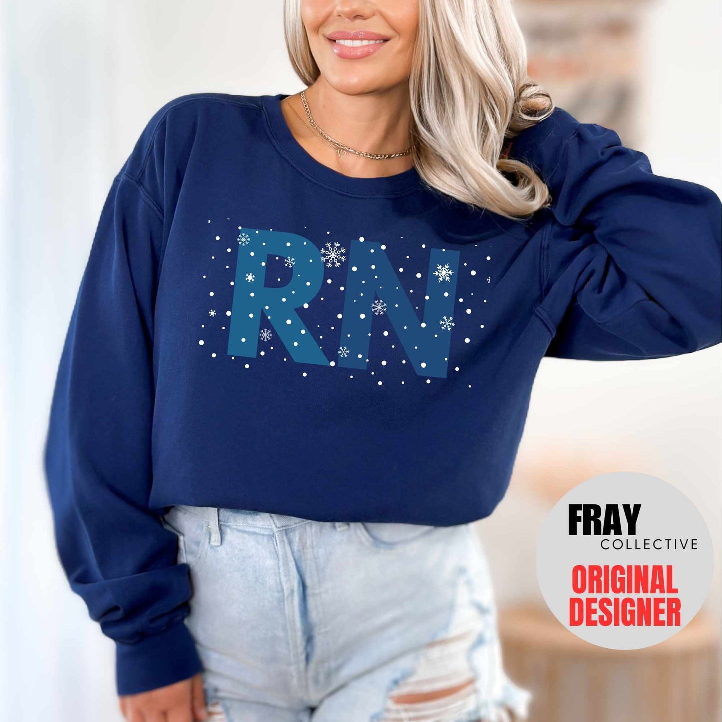RN Sweatshirt Comfort Colors Registered Nurse Sweatshirt Nurse Christmas Gift RN Sweater Nursing School Sweater Gift For RN Christmas Gift
