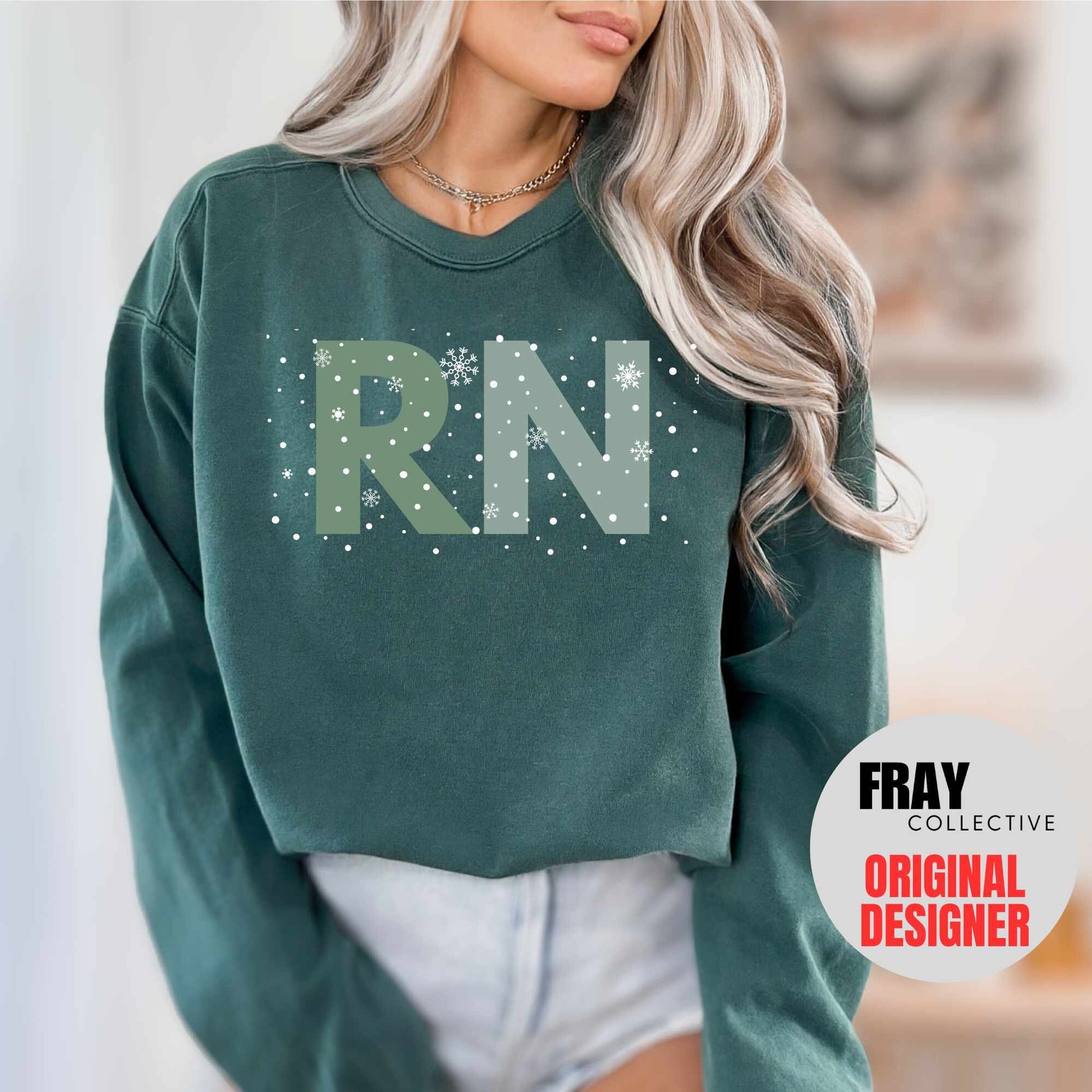 RN Sweatshirt Comfort Colors Registered Nurse Sweatshirt Nurse Christmas Gift RN Sweater Nursing School Sweater Gift For RN Christmas Gift