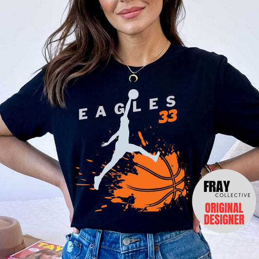 Personalized Basketball Shirt, School Mascot Shirt, Eagles Team Shirt, Basketball Mom, Basketball Team Shirt, High School Basketball Tee