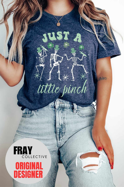 St. Patrick's Day Nurse Shirts Nurse St. Patricks Shirts One Lucky Nurse Shamrock T-Shirt for Women Just a Little Pinch Phlebotomist RN PA