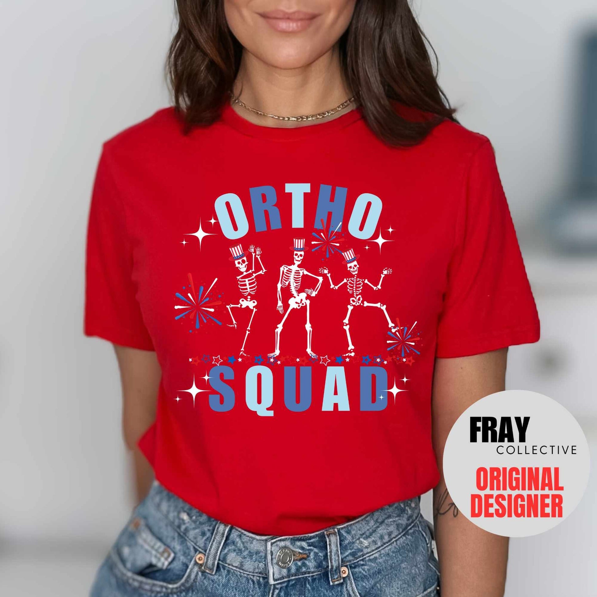 Ortho Nurse Shirt Orthopedics 4th July Shirt Ortho Squad Crew 4th T-Shirt Independence Day Nurse Tee Otho Tech Gift Ortho 4th Team Shirts