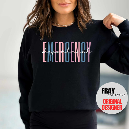 Emergency Department Sweatshirt ER Nurse Sweater ED RN Emergency Medicine Registered Nurse Emergency Room Er Tech Tee Er Nurse Gift For Rn