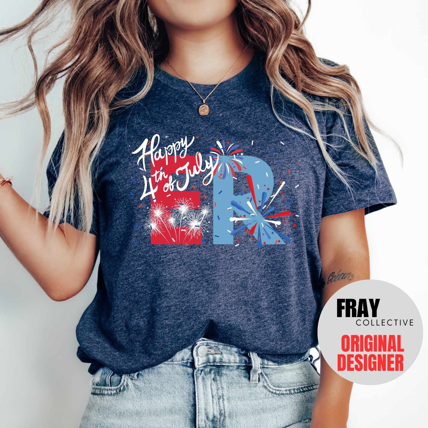 ER Nurse 4th of July T-Shirt ER Shirt Patriotic Emergency Nurse American July 4th Independence Day Emergency Room Rn Shirt Fourth July Tee