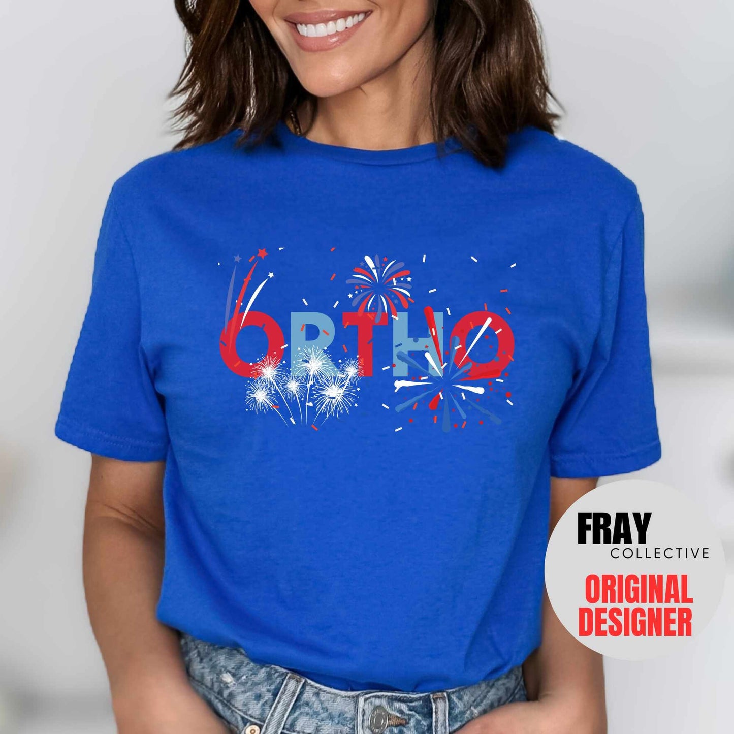 Ortho Nurse 4th of July T-Shirt Orthopedic Shirt Patriotic Ortho Nurse American July 4th Independence Day Ortho Squad Crew Rn Fourth July